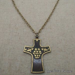 1967 Terra Sancta Guild Cross Pendant Necklace